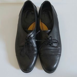 Madewell 1937 black serge leather oxford flats